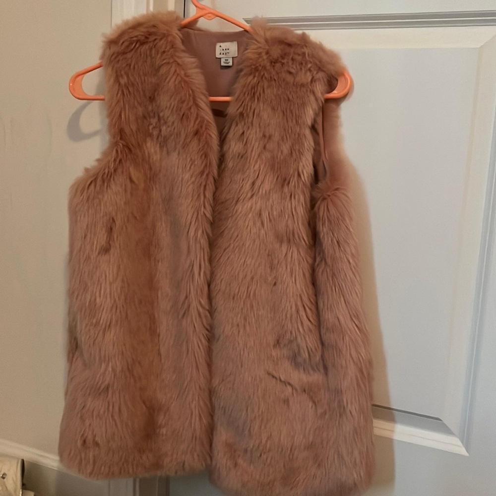A New Day brand pink fur vest